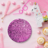 Alte ägyptische Hieroglyphen Lila Pappteller (Party)