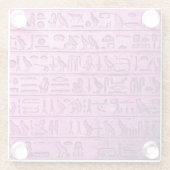 Alte ägyptische Hieroglyphen Lila Untersetzer (Rückseite)