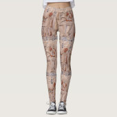 Alte ägyptische Hieroglyphen Motif Yoga Running Leggings (Vorderseite)
