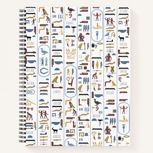 Alte ägyptische Hieroglyphen Pharao Ägypten Kunst Notizblock (Vorderseite)