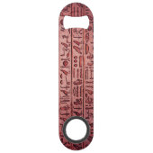 Alte ägyptische Hieroglyphen Red Bottle Opener Speed Flaschenöffner (Vorderseite)
