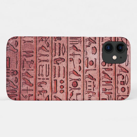 Alte ägyptische Hieroglyphen - Red iPhone Case (Rückseite (Horizontal))