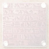 Alte ägyptische Hieroglyphen rot Glasuntersetzer (Rückseite)