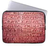 Alte ägyptische Hieroglyphen rot