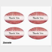 Alte ägyptische Hieroglyphen rot Ovaler Aufkleber (Blatt)