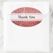 Alte ägyptische Hieroglyphen rot Ovaler Aufkleber (Tasche)