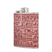 Alte ägyptische Hieroglyphen Rote Hüftflasche Flachmann (Links)