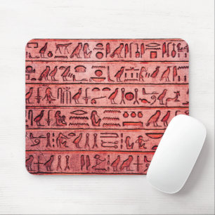 Alte ägyptische Hieroglyphen Rote Maus Pad Mousepad