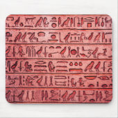 Alte ägyptische Hieroglyphen Rote Maus Pad Mousepad (Vorne)