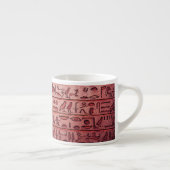 Alte ägyptische Hieroglyphen Rote Spezialität Tass Espressotasse (Rechts)