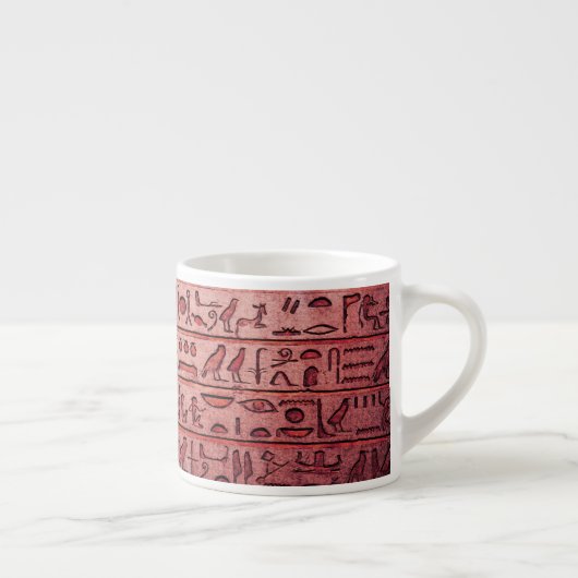 Alte ägyptische Hieroglyphen Rote Spezialität Tass Espressotasse (Rechts)