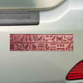Alte ägyptische Hieroglyphen Roter Autoaufkleber (Auf Auto)