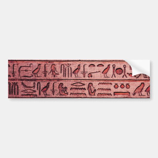Alte ägyptische Hieroglyphen Roter Autoaufkleber (Vorne)