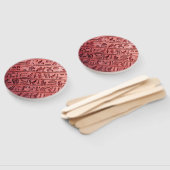 Alte ägyptische Hieroglyphen Roter Hand Fan Fächer (Non-assembled)