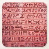 Alte ägyptische Hieroglyphen Roter Platz Untersetz Rechteckiger Pappuntersetzer (Vorderseite)