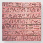 Alte ägyptische Hieroglyphen Roter Stein Untersetz Steinuntersetzer (Vorderseite)
