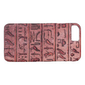 Alte ägyptische Hieroglyphen Rotes iPhone 7 Fall Case-Mate iPhone Hülle (Rückseite (Horizontal))
