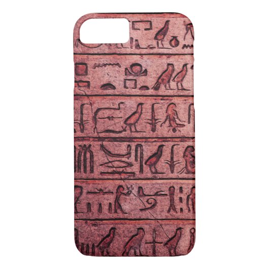 Alte ägyptische Hieroglyphen Rotes iPhone 7 Fall Case-Mate iPhone Hülle (Rückseite)