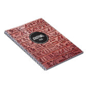 Alte ägyptische Hieroglyphen - Rotes Notebook Notizblock (Rechte Seite)