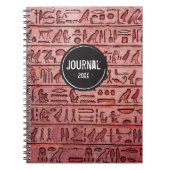 Alte ägyptische Hieroglyphen - Rotes Notebook Notizblock (Vorderseite)