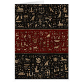 Alte ägyptische Hieroglyphen - schwarzes rotes (Vorne)