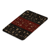 Alte ägyptische Hieroglyphen - Schwarzes Rotes Led Magnet (Linke Seite)
