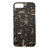 Alte ägyptische Hieroglyphen - Schwarzes und Gold Case-Mate iPhone Hülle (Rückseite)