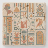 Alte ägyptische Hieroglyphen Steinuntersetzer (Vorderseite)