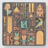 Alte ägyptische Hieroglyphen Steinuntersetzer (Vorderseite)