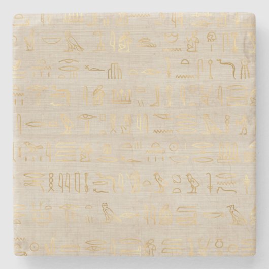 Alte ägyptische Hieroglyphen Steinuntersetzer (Vorderseite)