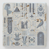 Alte ägyptische Hieroglyphen Steinuntersetzer (Vorderseite)