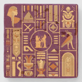 Alte ägyptische Hieroglyphen Steinuntersetzer (Vorderseite)