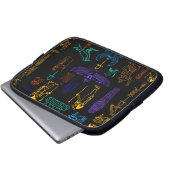 Alte ägyptische Hieroglyphen & Symbole Laptopschutzhülle (Vorne Knopf)