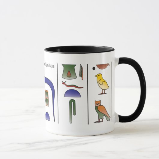 Alte ägyptische Hieroglyphen-Tasse Tasse (Rechts)