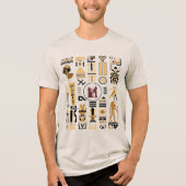 Alte ägyptische Hieroglyphen Tri-Blend Shirt (Vorderseite)