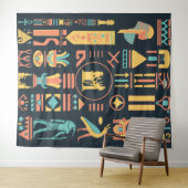 Alte ägyptische Hieroglyphen Wandteppich (Beispiel (Horizontal))
