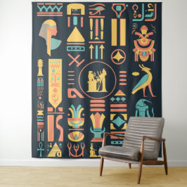 Alte ägyptische Hieroglyphen Wandteppich