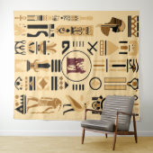 Alte ägyptische Hieroglyphen Wandteppich (Beispiel (Horizontal))