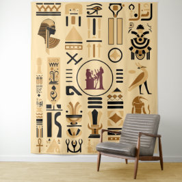 Alte ägyptische Hieroglyphen Wandteppich