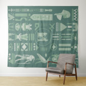 Alte ägyptische Hieroglyphen Wandteppich (Beispiel (Horizontal))