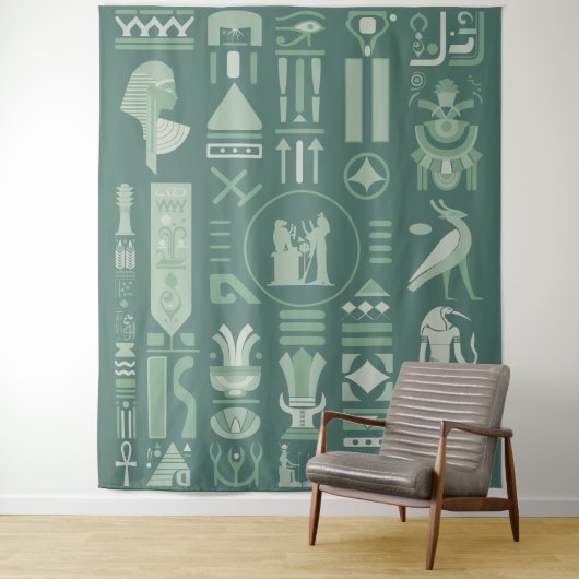Alte ägyptische Hieroglyphen Wandteppich (Beispiel)