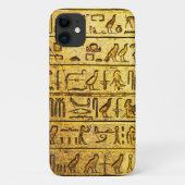 Alte ägyptische Hieroglyphen Yellow iPhone 11 Fall Case-Mate iPhone Hülle (Rückseite)