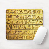 Alte ägyptische Hieroglyphen Yellow Mouse Pad Mousepad (Mit Mouse)
