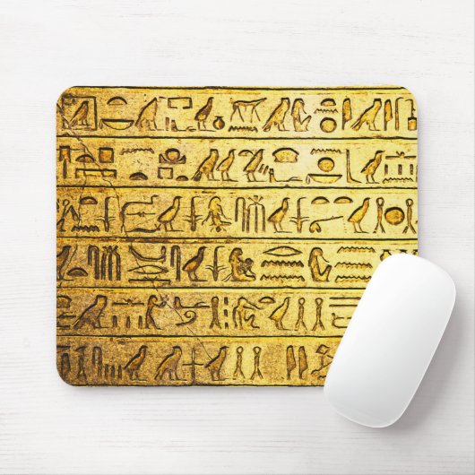 Alte ägyptische Hieroglyphen Yellow Mouse Pad Mousepad (Mit Mouse)