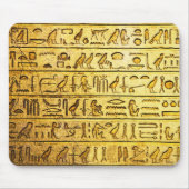 Alte ägyptische Hieroglyphen Yellow Mouse Pad Mousepad (Vorne)