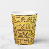 Alte ägyptische Hieroglyphen Yellow Paper Cup Pappbecher (Vorderseite)