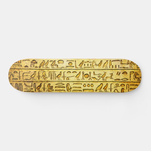 Alte ägyptische Hieroglyphen-Yellow-Skateboard Skateboard (Horizontal)