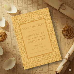 Alte ägyptische Hieroglyphenmotive Ägyptische Hoch Save The Date