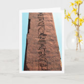 Alte Ägyptische Hieroglyphics Obelisk, Luxor Karte (Gelbe Blume)