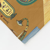 Alte ägyptische Hieroglyphie-Muster Hieroglyphi Fleecedecke (Ecke)